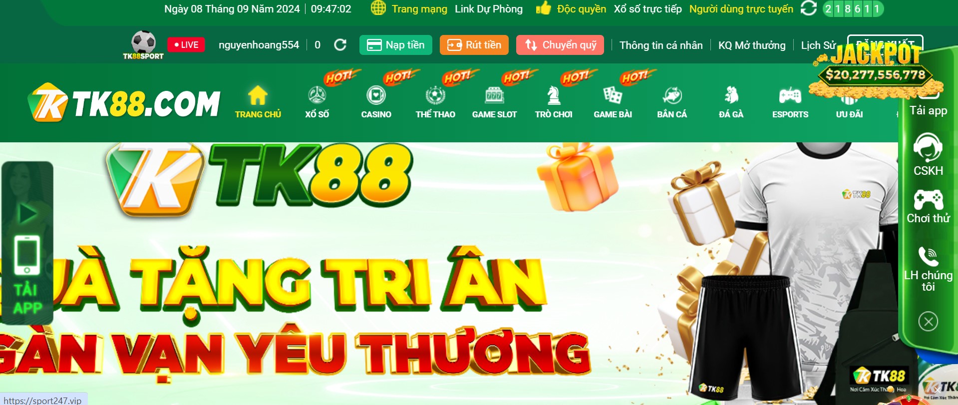 Sử dụng link vào nhà cái Tk88 an toàn 